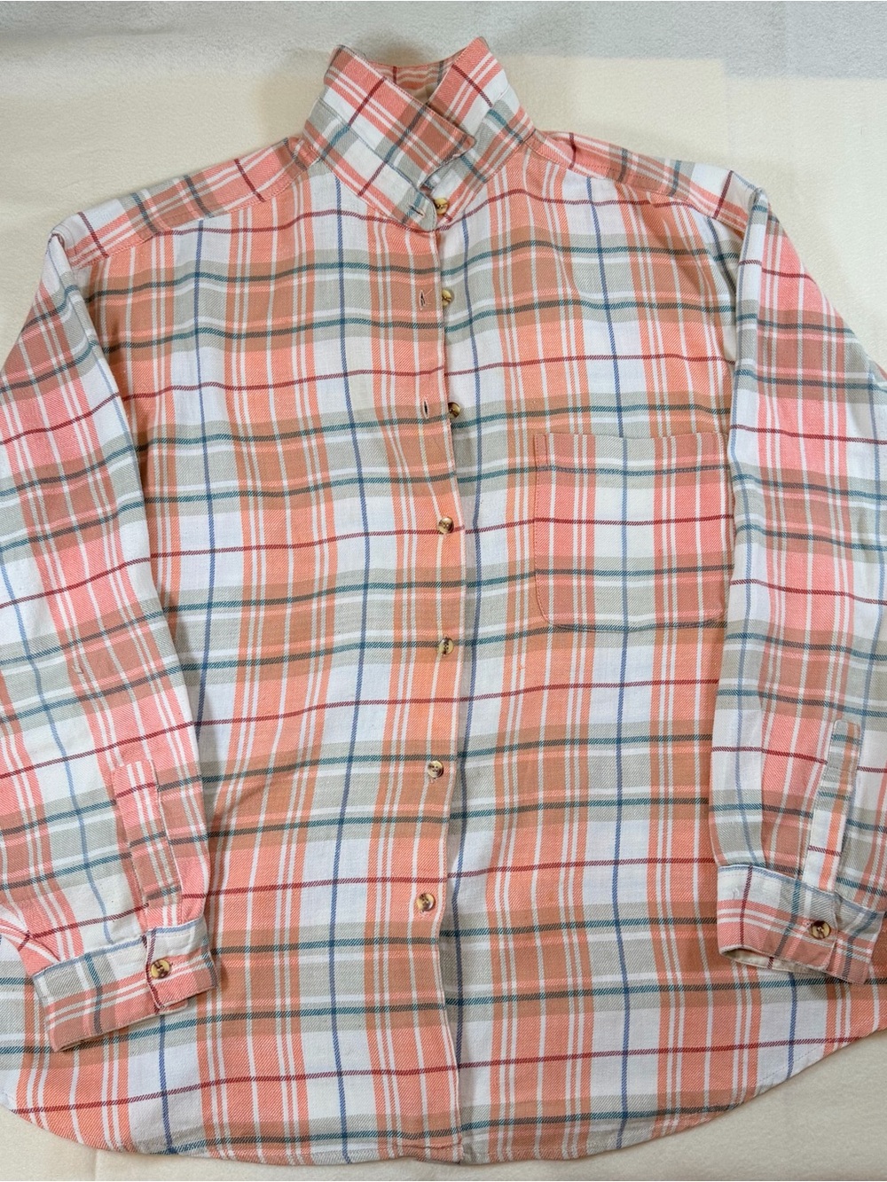 Vintage Balistik Wear Flannel Shirt Mens L Plaid 100% Cotton Button Up 90s